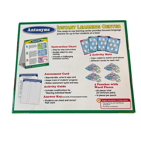 Lakeshore Instant Learning Center Antonyms Synonyms & Simple Sentence Match-Ups - Picture 3 of 6